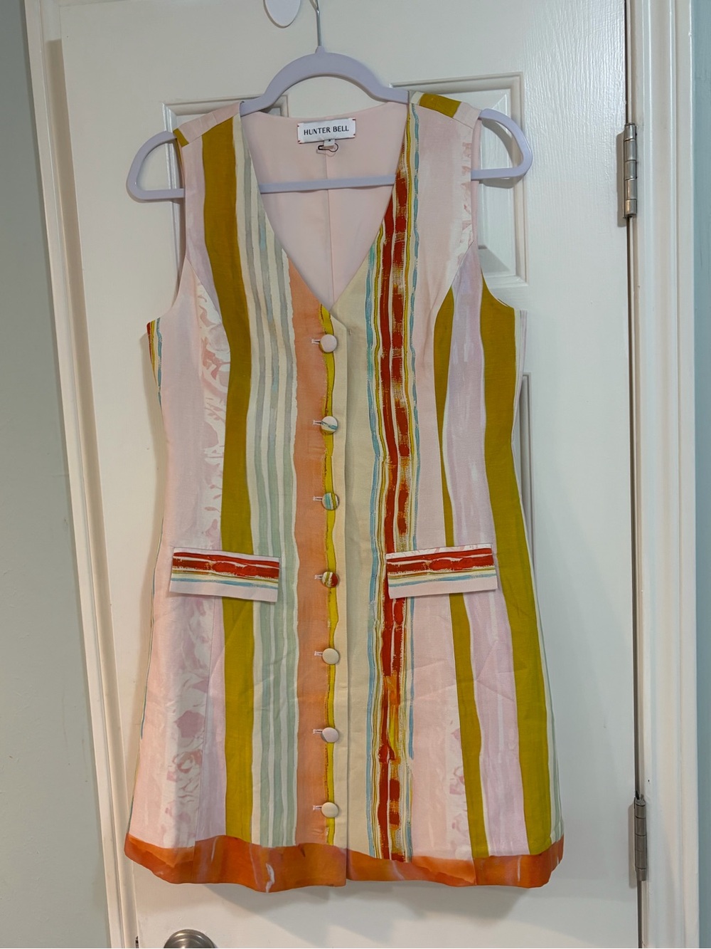 Hunter Bell Suni Sleeveless Dress - Pink & Olive size 4